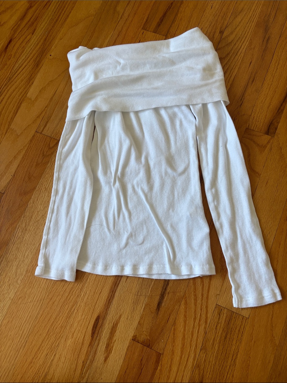 Zara White Off-Shoulder Ribbed Top